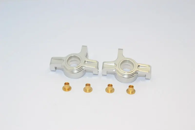 Team Losi Mini 8Ight & 8Ight-T Aluminum Front Knuckle Arm - 1Pr Set Silver 1