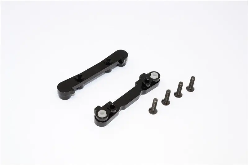 Team Losi Mini 8Ight & 8Ight-T Aluminum Front Suspension Mount - 2Pcs Black 1