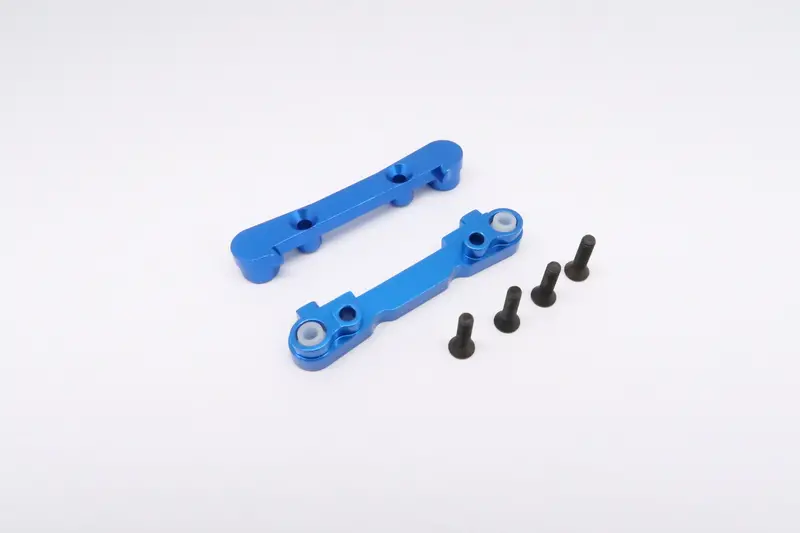 Team Losi Mini 8Ight & 8Ight-T Aluminum Front Suspension Mount - 2Pcs Blue 1