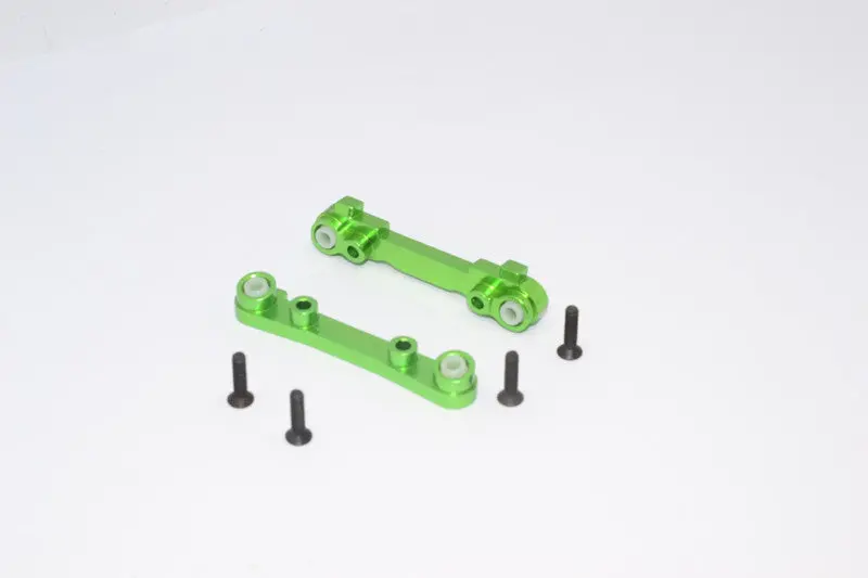 Team Losi Mini 8Ight & 8Ight-T Aluminum Front Suspension Mount - 2Pcs Green 1