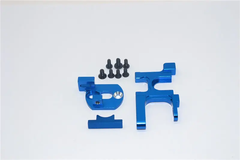 Team Losi Mini 8Ight & 8Ight-T Aluminum Motor Heat Sink Mount - 1 Set Blue 1