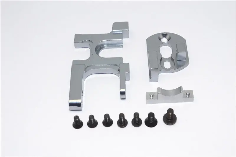 Team Losi Mini 8Ight & 8Ight-T Aluminum Motor Heat Sink Mount - 1 Set Gray Silver 1