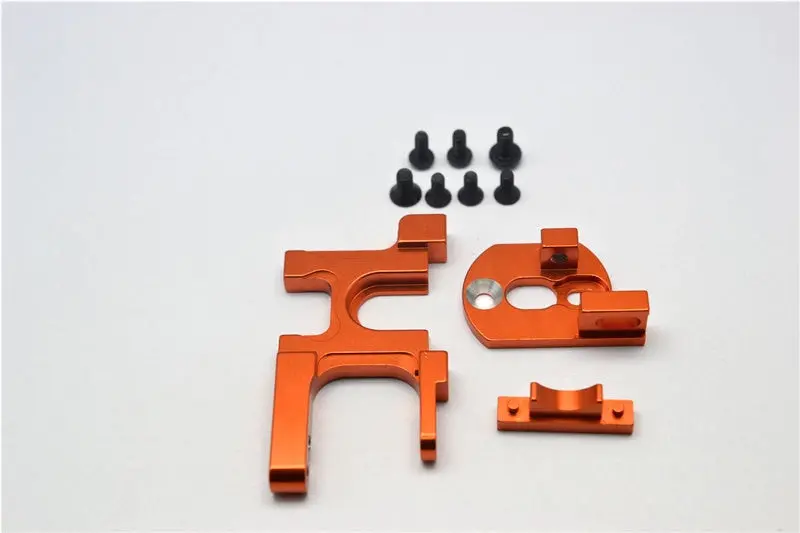 Team Losi Mini 8Ight & 8Ight-T Aluminum Motor Heat Sink Mount - 1 Set Orange 1