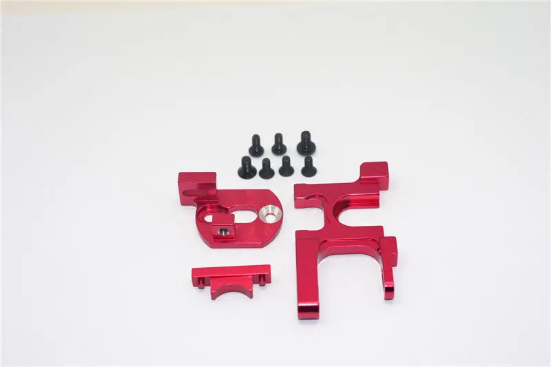 Team Losi Mini 8Ight & 8Ight-T Aluminum Motor Heat Sink Mount - 1 Set Red 1