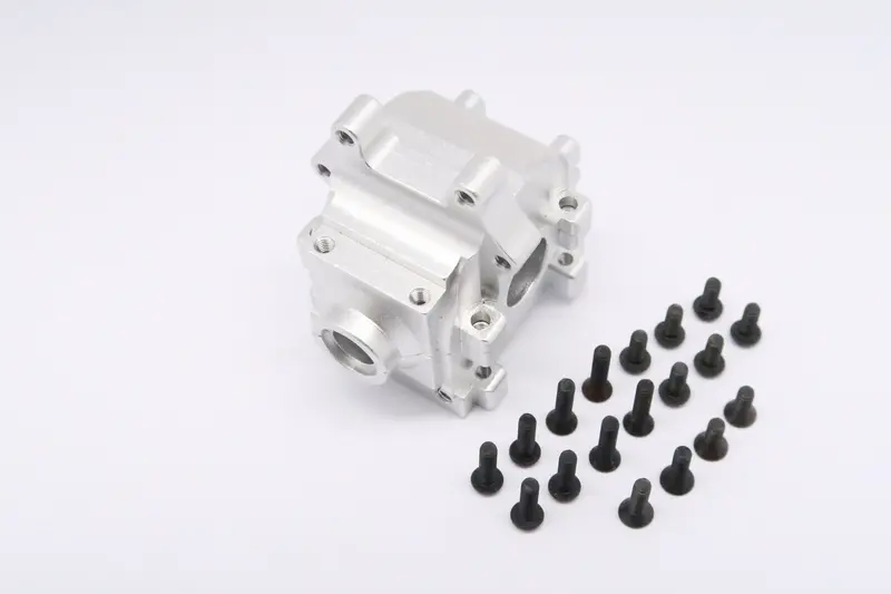 Team Losi Mini 8Ight & 8Ight-T Aluminum Rear Gear Box - 2Pcs Set Silver 1