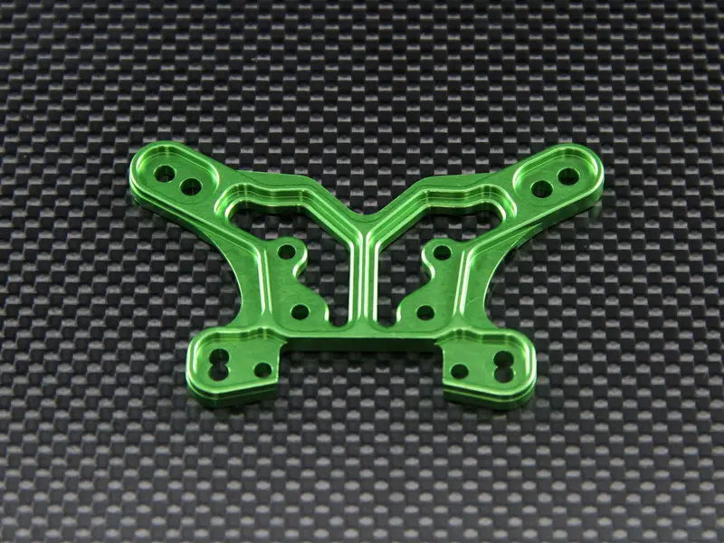 Team Losi Mini 8Ight & 8Ight-T Aluminum Rear Shock Tower (Thicker) - 1Pc Set Green 1