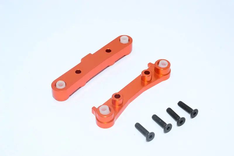 Team Losi Mini 8Ight & 8Ight-T Aluminum Rear Suspension Mount - 2Pcs Orange 1