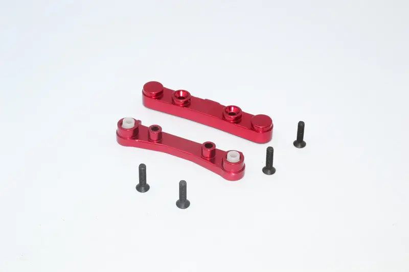 Team Losi Mini 8Ight & 8Ight-T Aluminum Rear Suspension Mount - 2Pcs Red 1