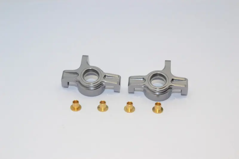 Team Losi Mini 8Ight & 8Ight-T Front Knuckle Arm - 1Pr Set Gray Silver 1