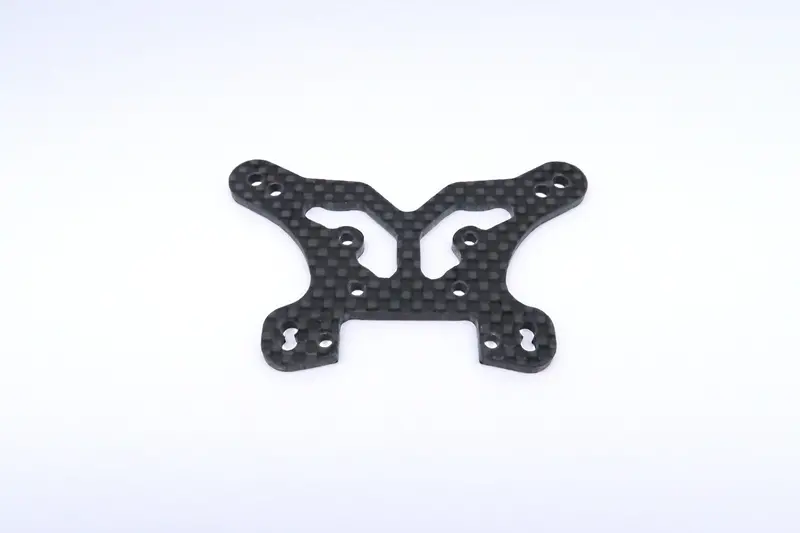 Team Losi Mini 8Ight & 8Ight-T Graphite Rear Shock Tower (Thicker) - 1Pc Set Black 1