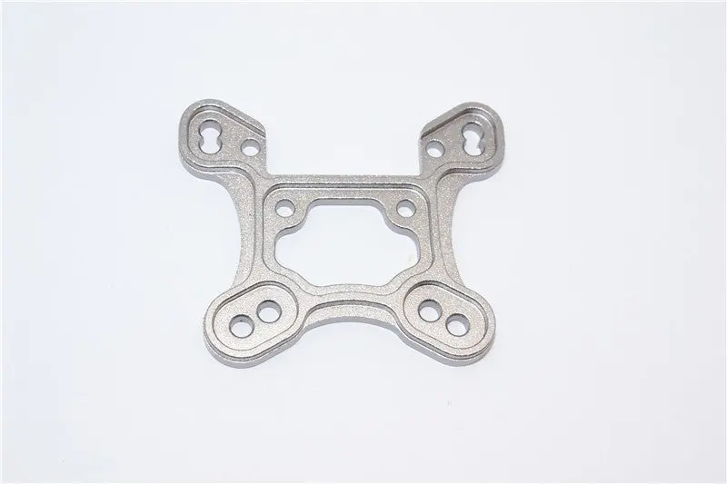 Team Losi Mini 8Ight Aluminum Front Shock Tower (Thicker) - 1Pc Set Gray Silver 1