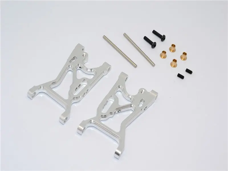Team Losi Mini 8Ight Aluminum Front Suspension Arm - 1Pr Set Silver 1