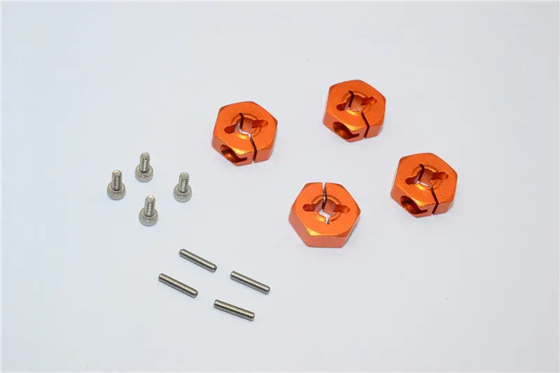 Team Losi Mini 8Ight Aluminum Hex Adapter - 4Pcs Set Orange 1