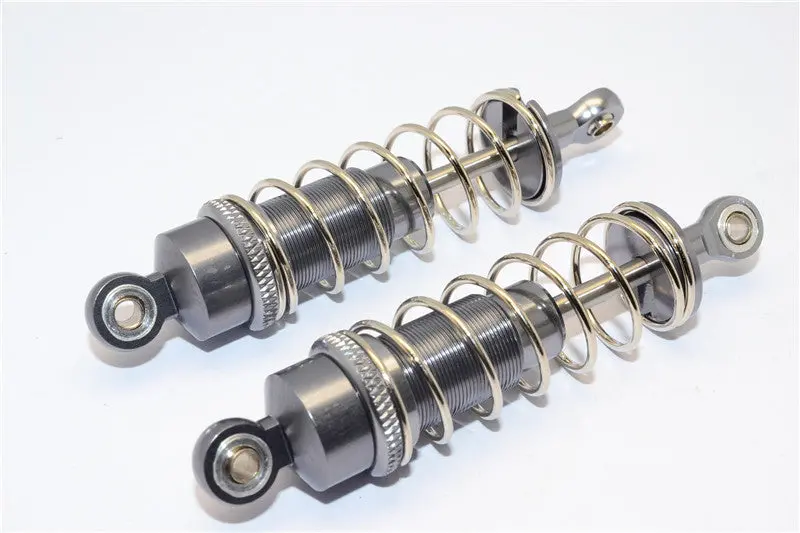 Team Losi Mini 8Ight Aluminum Rear Adjustable Spring Damper - 1Pr Gray Silver 1