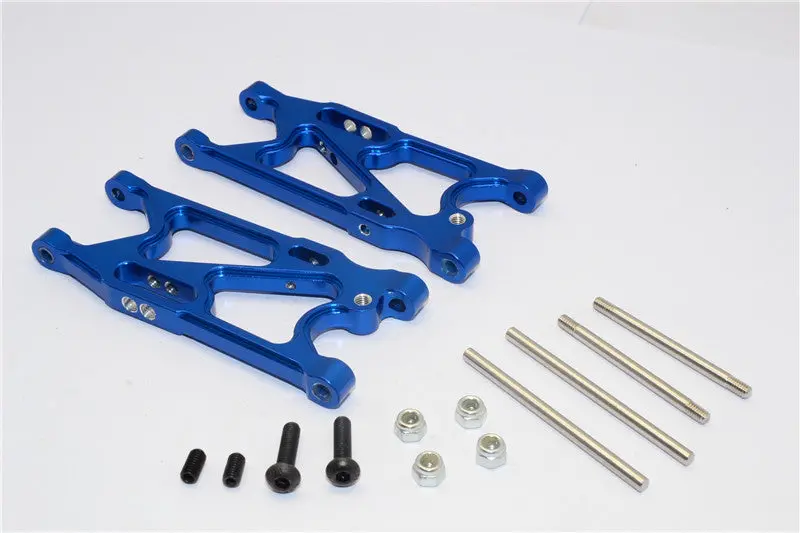 Team Losi Mini 8Ight Aluminum Rear Suspension Arm - 1Pr Set Blue 1