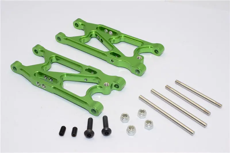 Team Losi Mini 8Ight Aluminum Rear Suspension Arm - 1Pr Set Green 1