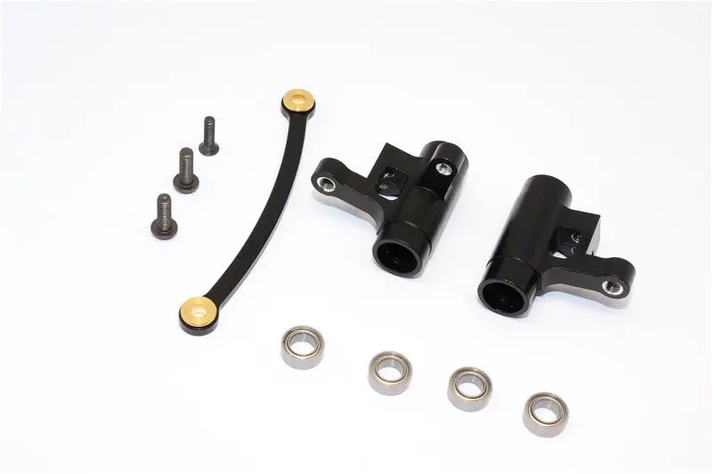 Team Losi Mini 8Ight Aluminum Steering Assembly With Bearings - 3Pcs Set Black 1