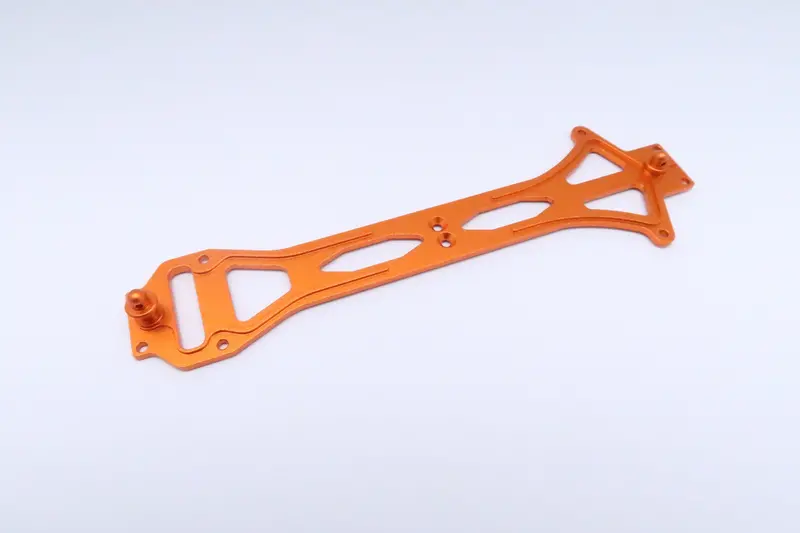 Team Losi Mini 8Ight Aluminum Upper Deck With Posts - 3Pcs Orange 1