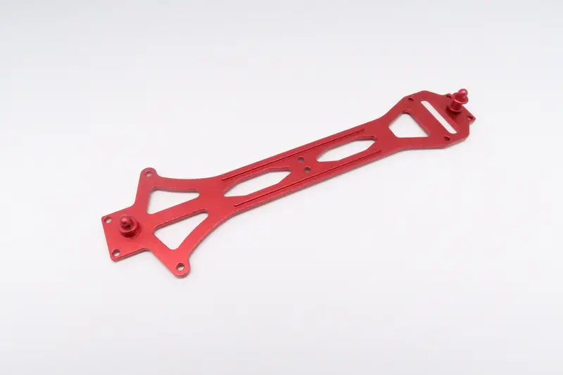 Team Losi Mini 8Ight Aluminum Upper Deck With Posts - 3Pcs Red 1