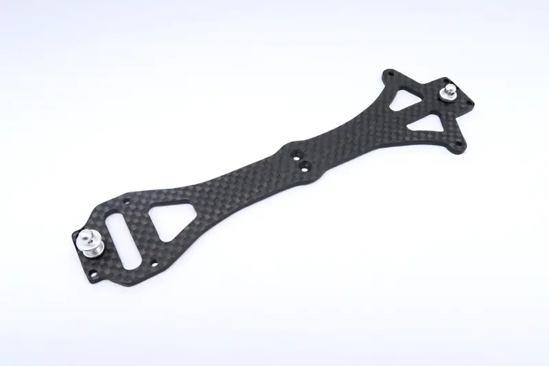 Team Losi Mini 8Ight Grahite Upper Deck With Aluminum Posts - 3Pcs Black 1