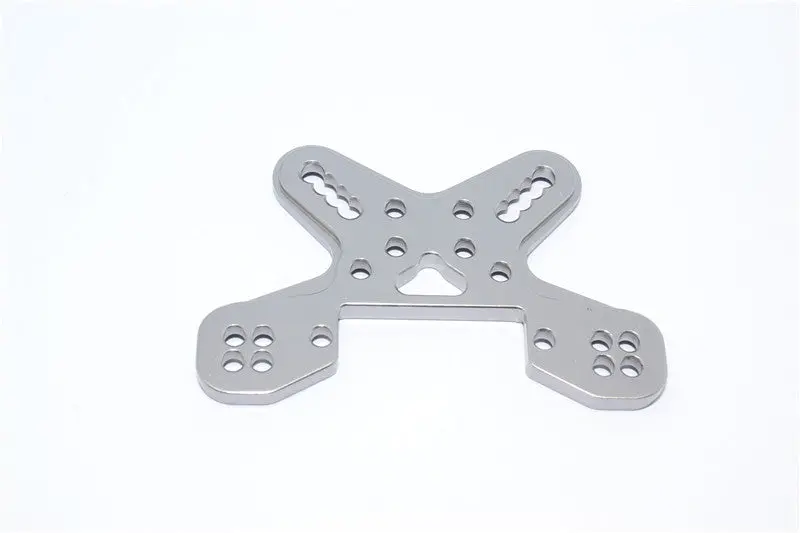 Team Losi Mini 8Ight-T Truggy Aluminum Front Shock Tower - 1 Pc Gray Silver 1