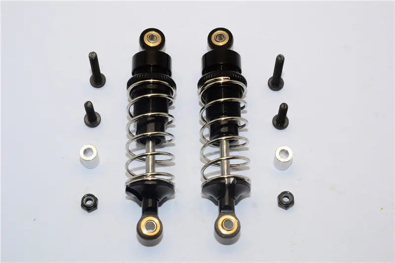 Team Losi Mini 8Ight-T Truggy Aluminum Rear Adjustable Spring Damper (72Mm) - 1Pr Set Black 1