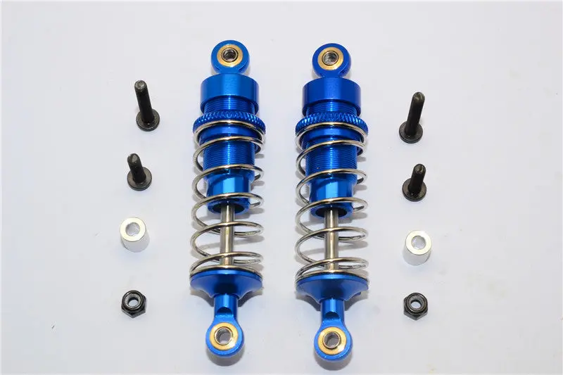 Team Losi Mini 8Ight-T Truggy Aluminum Rear Adjustable Spring Damper (72Mm) - 1Pr Set Blue 1