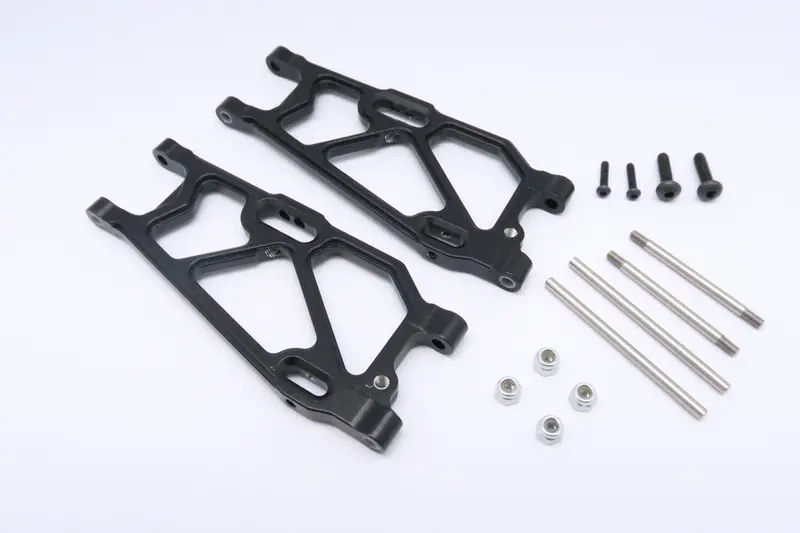 Team Losi Mini 8Ight-T Truggy Aluminum Rear Suspension Arm - 1Pr Set Black 1