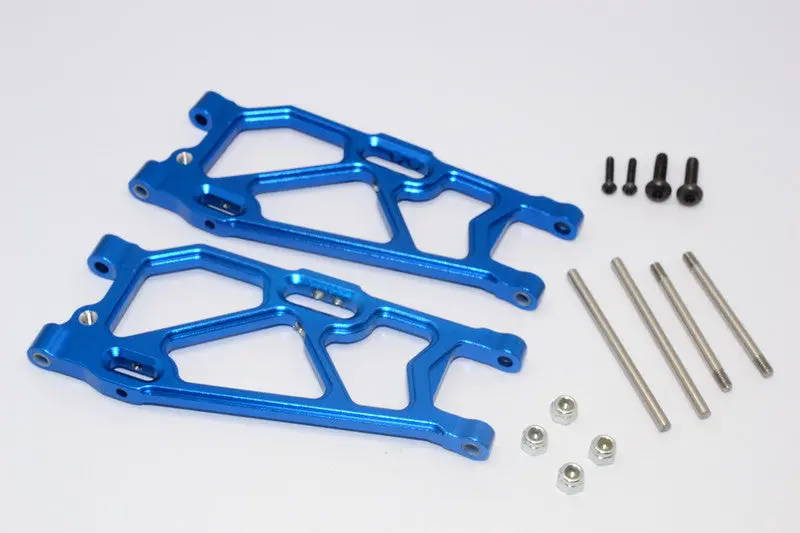 Team Losi Mini 8Ight-T Truggy Aluminum Rear Suspension Arm - 1Pr Set Blue 1