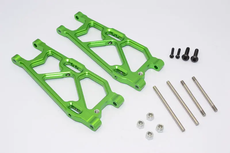 Team Losi Mini 8Ight-T Truggy Aluminum Rear Suspension Arm - 1Pr Set Green 1