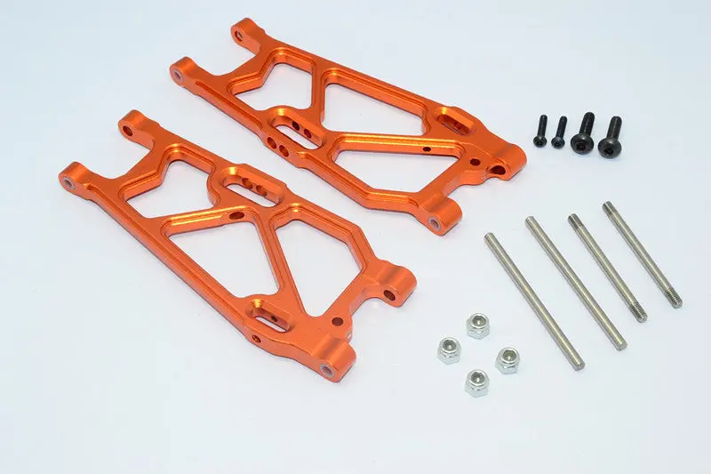 Team Losi Mini 8Ight-T Truggy Aluminum Rear Suspension Arm - 1Pr Set Orange 1