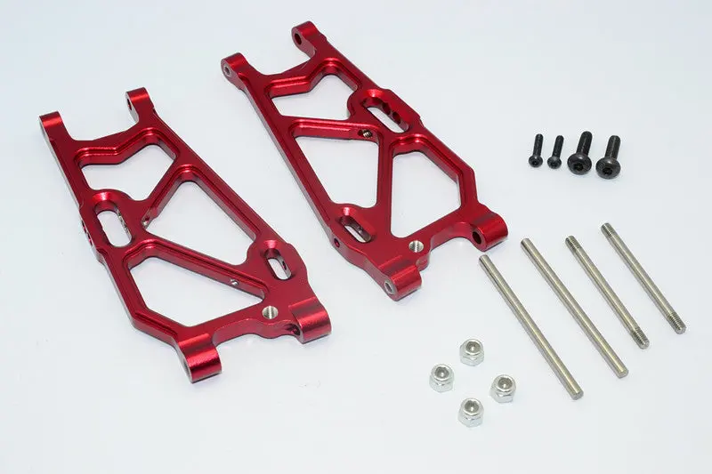 Team Losi Mini 8Ight-T Truggy Aluminum Rear Suspension Arm - 1Pr Set Red 1