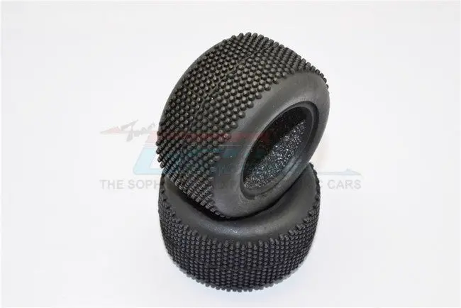 Team Losi Mini-T Front/Rear Rubber Radial Tires With Insert (40 Deg) - 1Pr Original Color 1