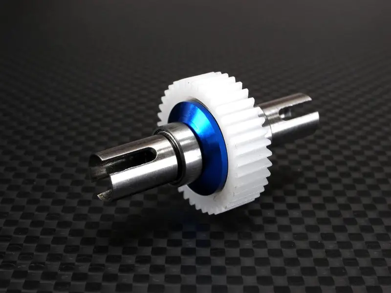 Team Losi Mini-T Titanium Hub+Plastic Ball Differential Completed Set With Bearing - 1 Set (Special Design, Economic) Blue 1