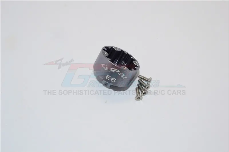 Team Magic E6 Iii Hx Aluminum Front Or Rear Differential Case - 1Pc Set Gray Silver 1