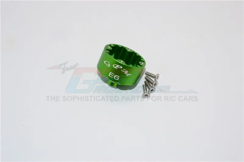 Team Magic E6 Iii Hx Aluminum Front Or Rear Differential Case - 1Pc Set Green 1
