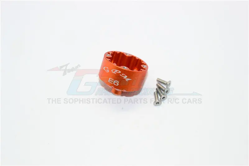 Team Magic E6 Iii Hx Aluminum Front Or Rear Differential Case - 1Pc Set Orange 1