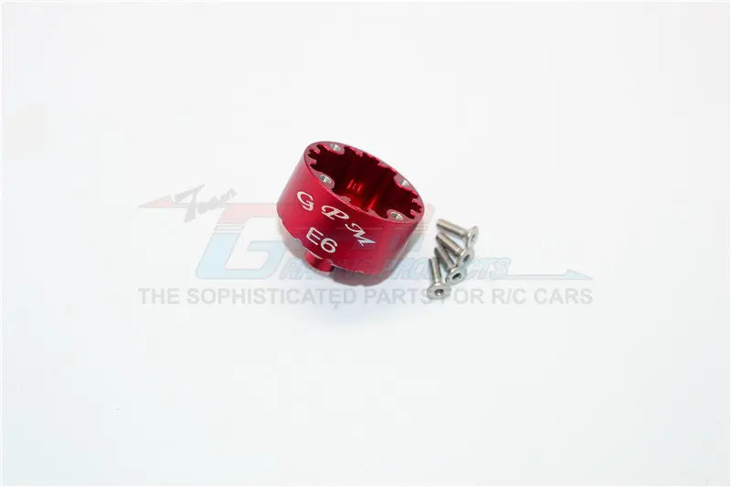 Team Magic E6 Iii Hx Aluminum Front Or Rear Differential Case - 1Pc Set Red 1
