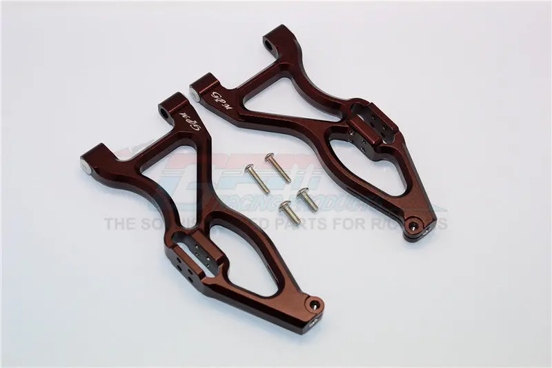 Team Magic E6 Iii Hx Aluminum Front Or Rear Lower Suspension Arms - 1Pr Set Brown 1