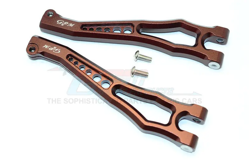Team Magic E6 Iii Hx Aluminum Front Or Rear Upper Suspension Arms - 1Pr Set Brown 1
