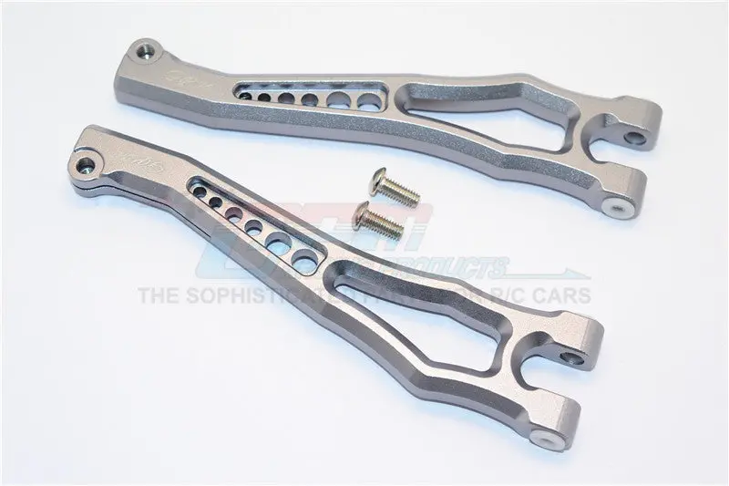 Team Magic E6 Iii Hx Aluminum Front Or Rear Upper Suspension Arms - 1Pr Set Gray Silver 1