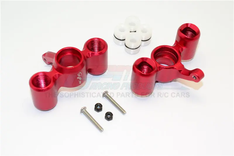 Team Magic E6 Iii Hx Aluminum Front / Rear Knuckle Arm With Delrin Collars - 1Pr Set Red 1