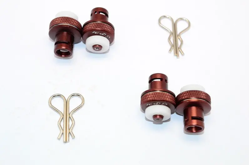 Team Magic E6 Iii Hx Aluminum Front & Rear Magnetic Body Mount - 1 Set Brown 1