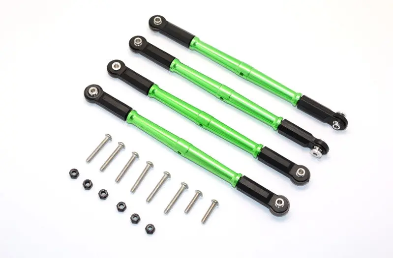 Team Magic E6 Iii Hx Aluminum Front+Rear Steering Tie Rod¡V4pcs Set Green 1