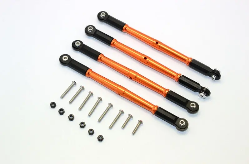 Team Magic E6 Iii Hx Aluminum Front+Rear Steering Tie Rod¡V4pcs Set Orange 1