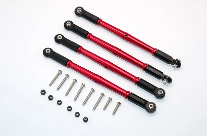 Team Magic E6 Iii Hx Aluminum Front+Rear Steering Tie Rod¡V4pcs Set Red 1