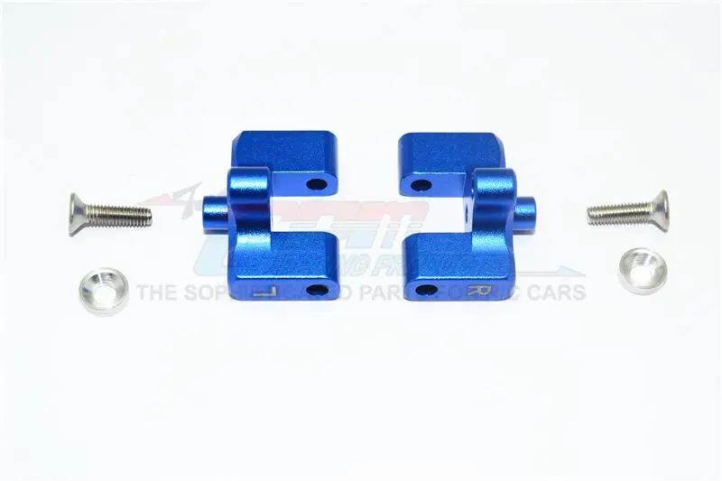 Team Magic E6 Iii Hx Aluminum Rear Wing Mount - 1Pr Set Blue 1