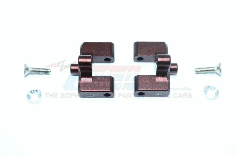 Team Magic E6 Iii Hx Aluminum Rear Wing Mount - 1Pr Set Brown 1
