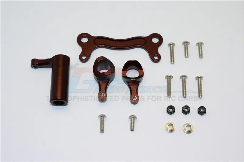 Team Magic E6 Iii Hx Aluminum Steering Assembly - 1 Set Brown 1