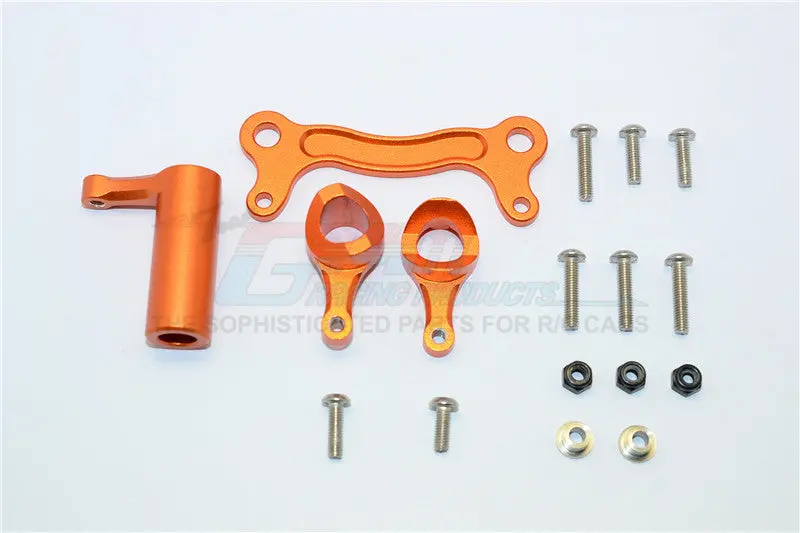 Team Magic E6 Iii Hx Aluminum Steering Assembly - 1 Set Orange 1